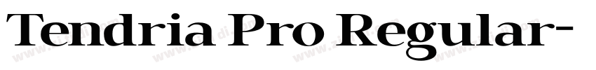 Tendria Pro Regular字体转换